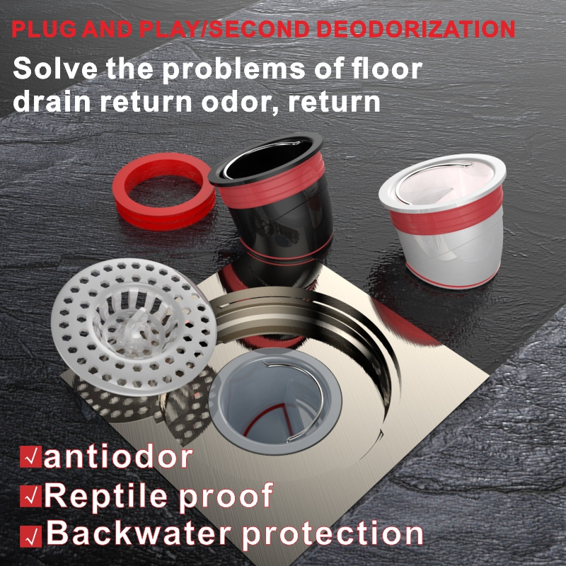 The inner core of the floor drain deodorizer is the toilet drain plug, anti-odor and anti-odor device