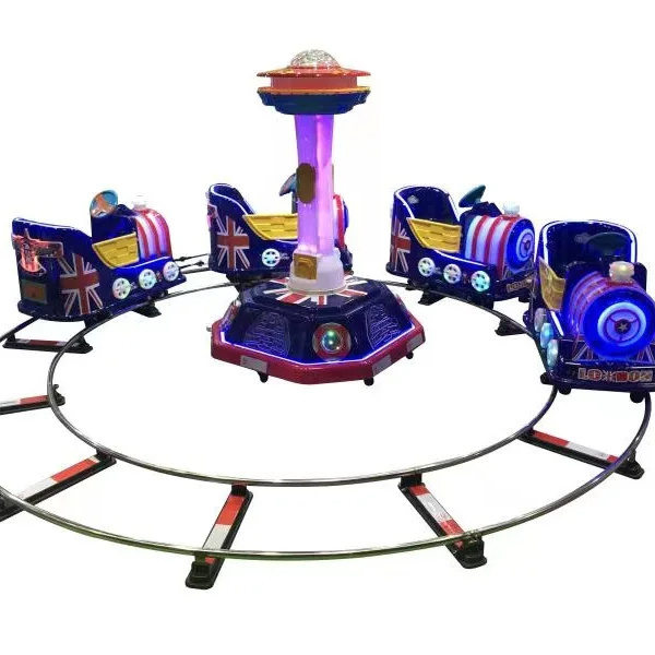 Manufactory Wholesale Outdoor Square Multiple Seats Electric Track Trains Kiddie Amusement Rides Train