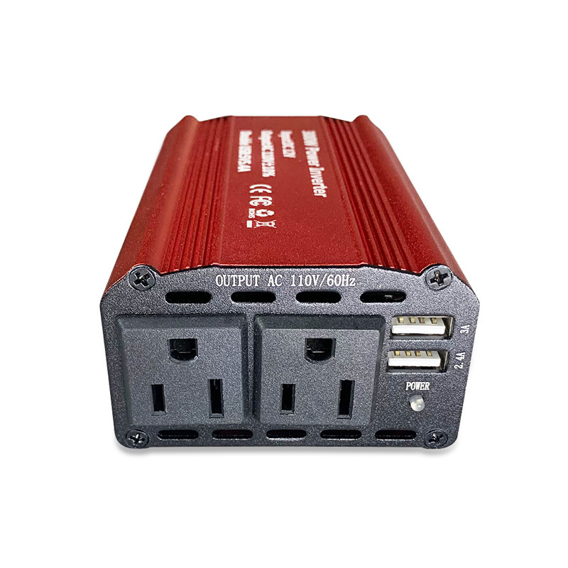 300W inverter red dual USB 110V on-board inverter converter with cigarette lighter