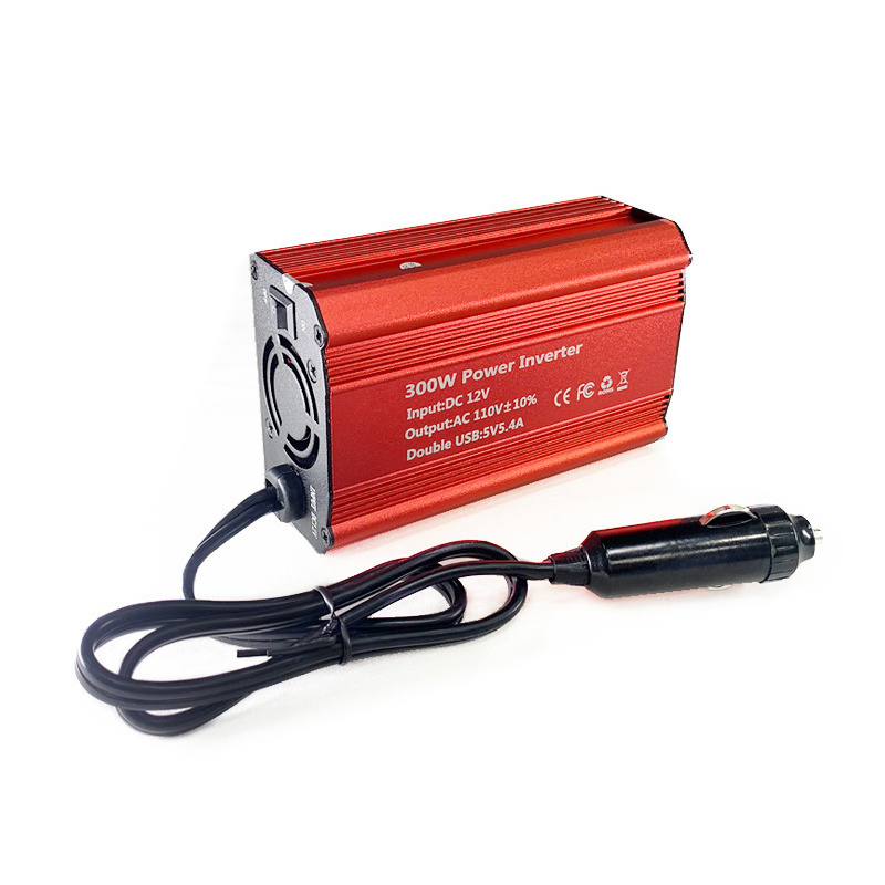 300W inverter red dual USB 110V on-board inverter converter with cigarette lighter