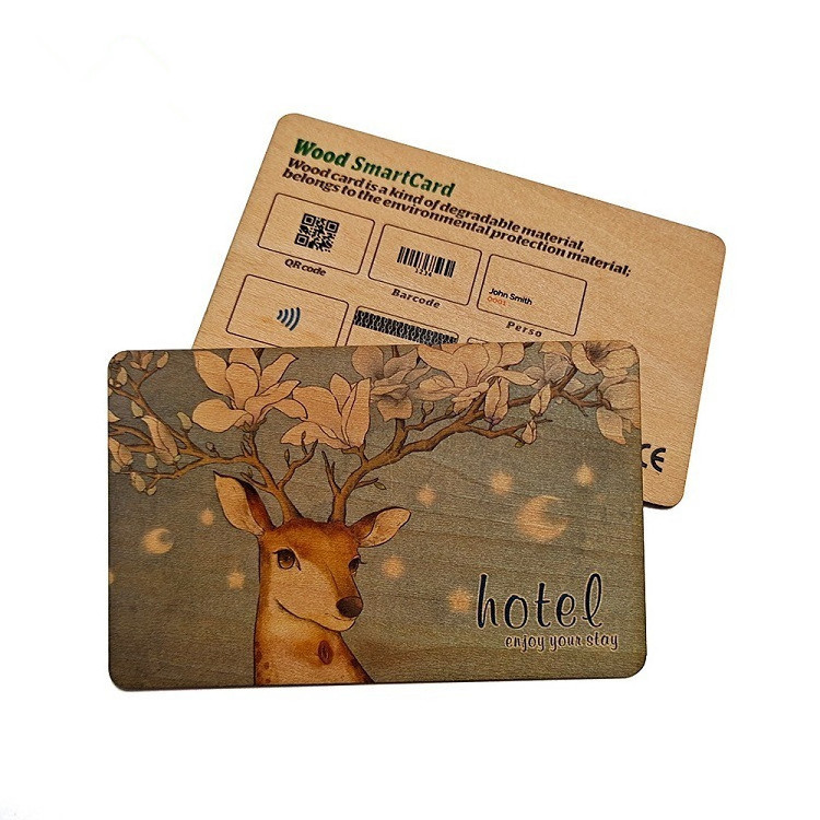 Wholesale custom wood carving business cards printed on wood