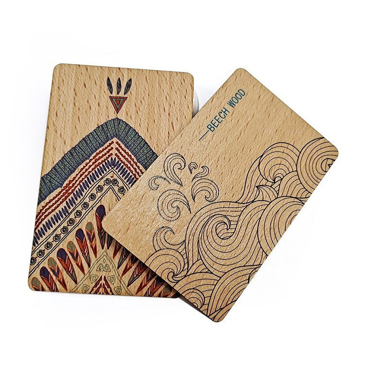 Wholesale custom wood carving business cards printed on wood