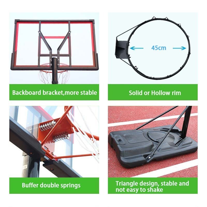 New design Portable basketball hoops, Portable Backboard System Stand w/ 2 Wheels, Stable Base for sale