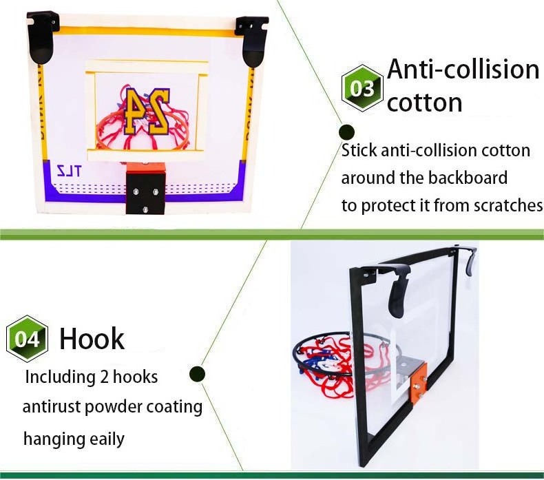 KIDS MINI Basketball Backboard Cheap Custom Indoor Portable Plastic Door Mini Basketball