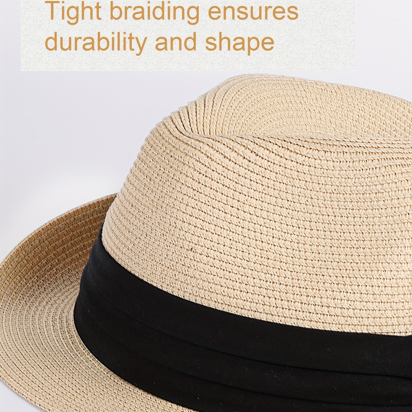 Wholesale High Quality Men's Women's Fedora Braided Classic Trilby Hat Foldable Panama Straw Hat