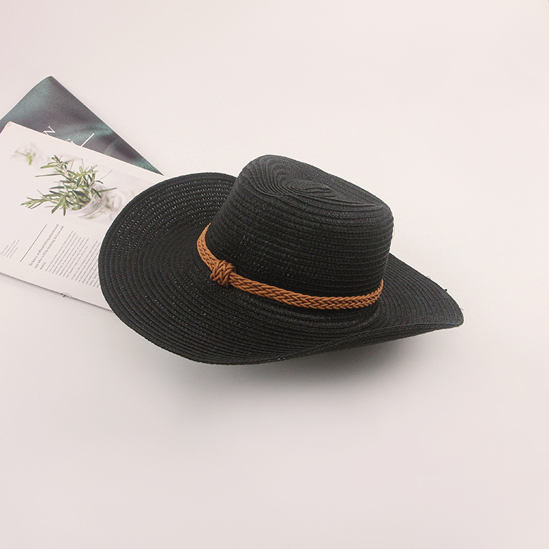 Wholesale custom  men  cowgirls outdoor beach western Jazz hat outdoor visor cowboy straw hat