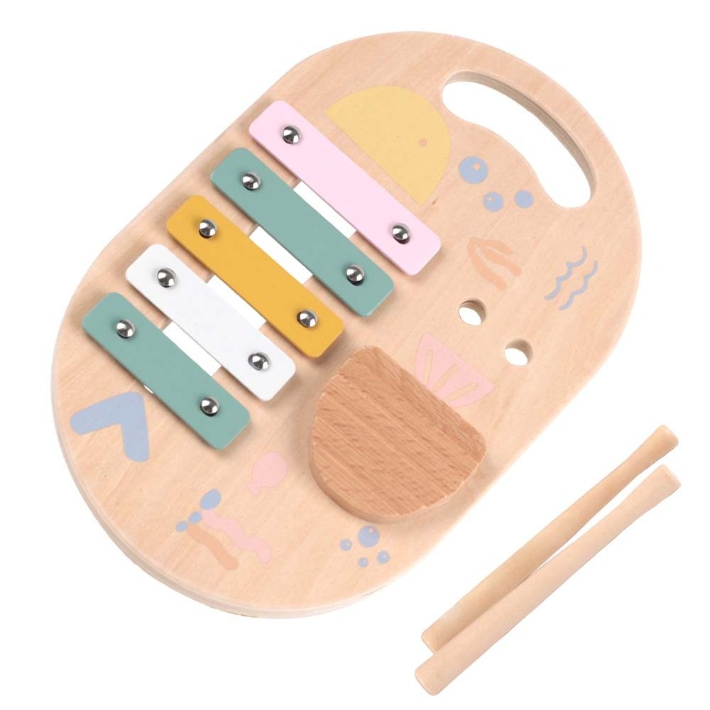 Wholesale Children'S Percussion Instrument Toys Montessori Baby Musical Instrument Toys Wooden Xylophone Music Set