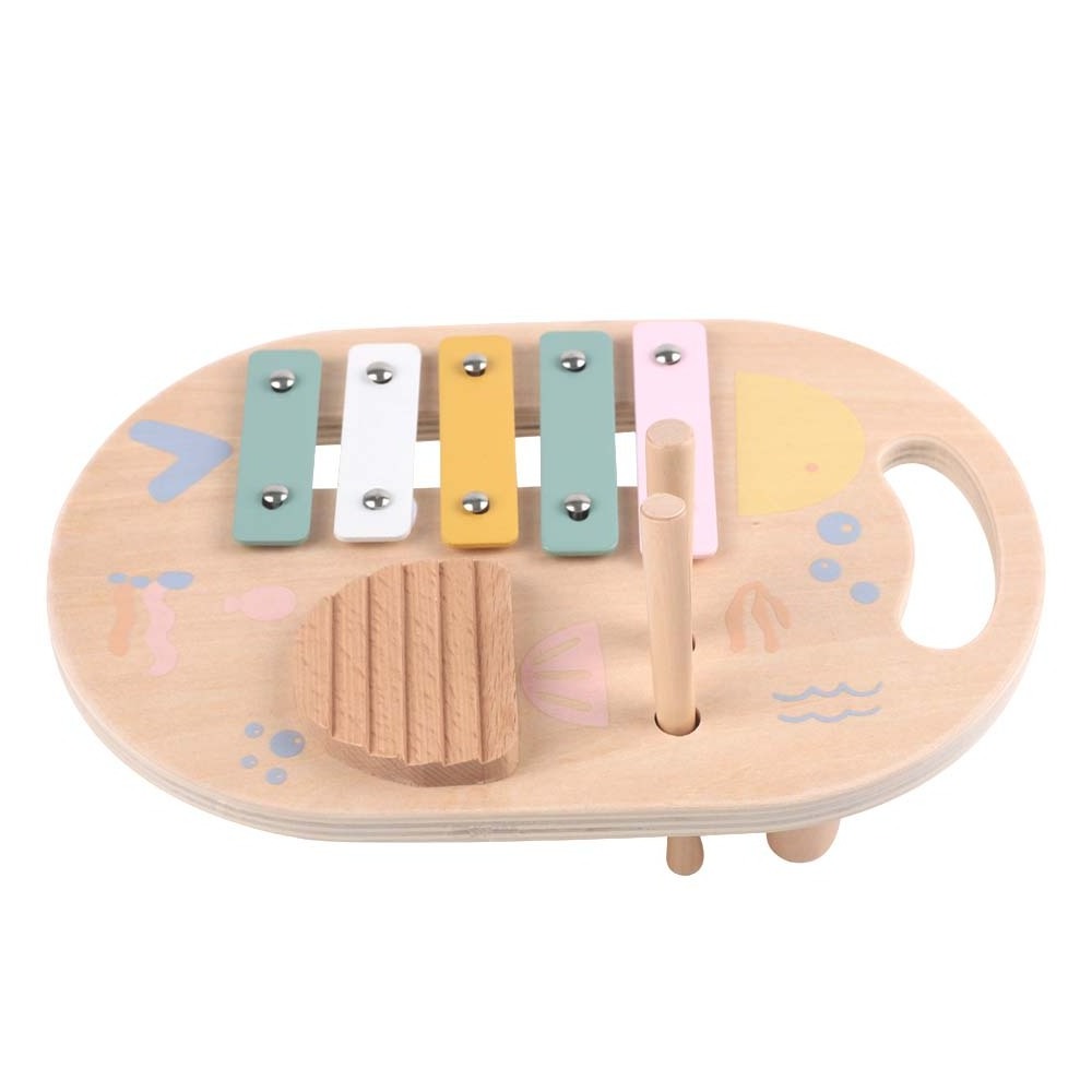 Wholesale Children'S Percussion Instrument Toys Montessori Baby Musical Instrument Toys Wooden Xylophone Music Set