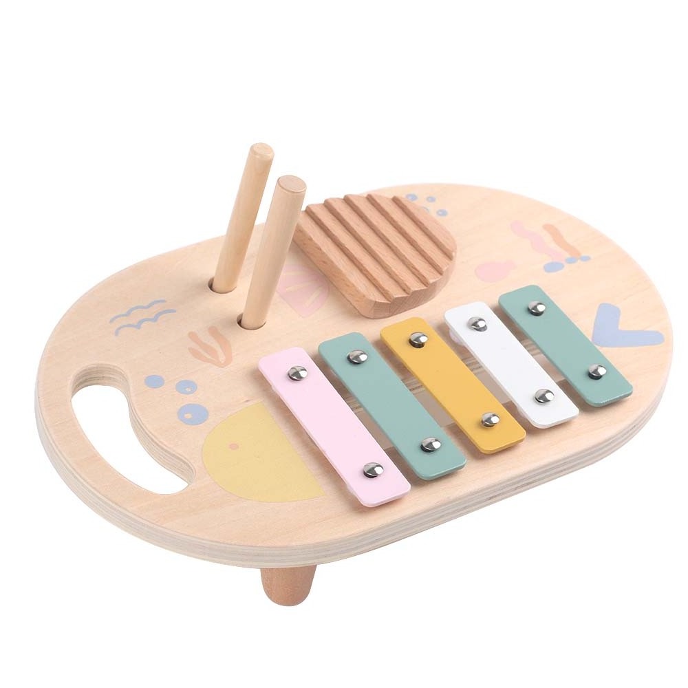 Wholesale Children'S Percussion Instrument Toys Montessori Baby Musical Instrument Toys Wooden Xylophone Music Set