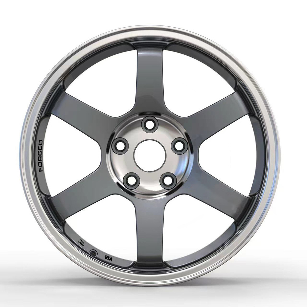 Concave Design 6 Split Spoke 5 Holes 5x114.3 17 Inch Passenger Car Forged Alloy Wheels Rims for Honda Civic