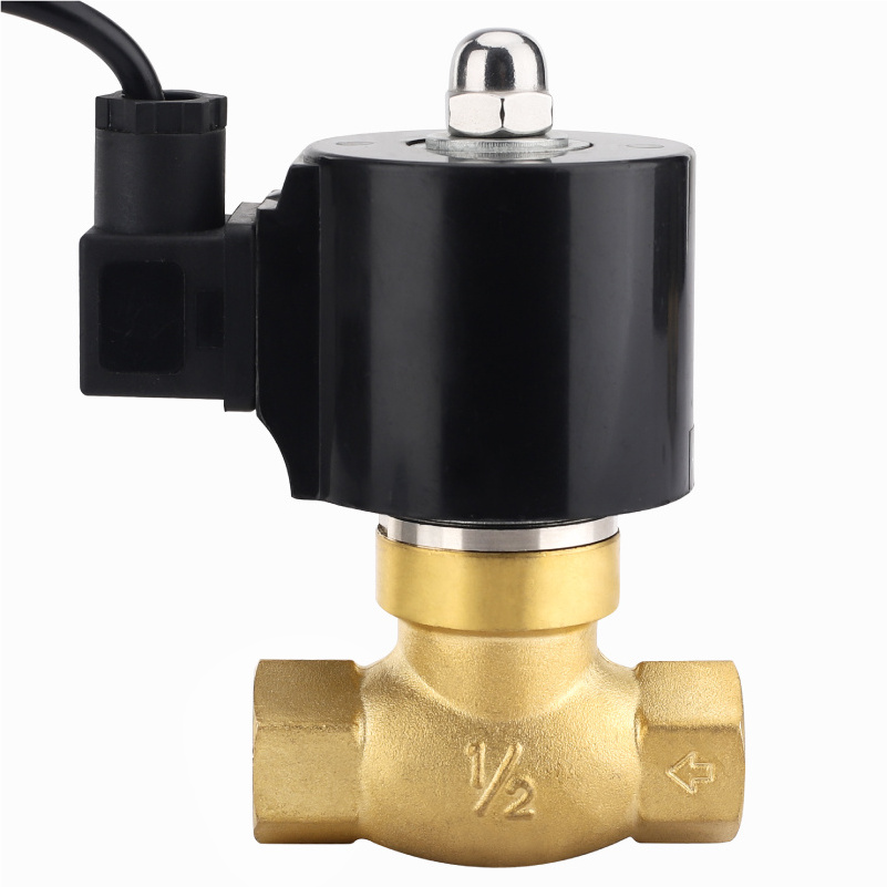 USSLDF Brass high temperature underwater solenoid valve 1/ 2in AC110V ~ 220V / DC24V ~ 12V