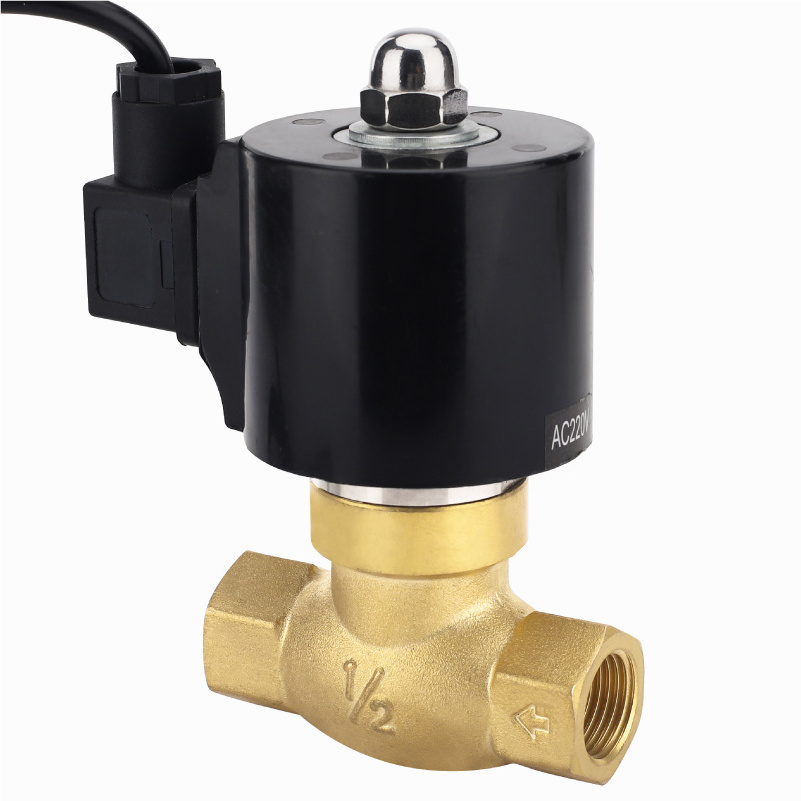 USSLDF Brass high temperature underwater solenoid valve 1/ 2in AC110V ~ 220V / DC24V ~ 12V