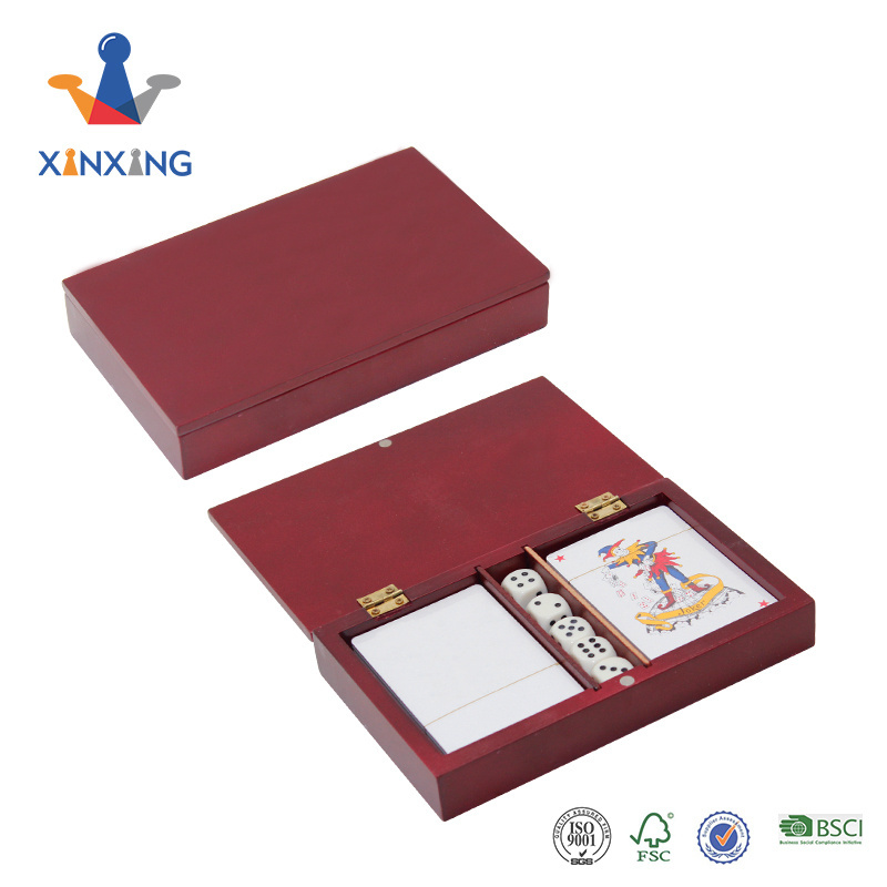 Hot-selling Playing Cards Set Poker Set Game In Wooden Box