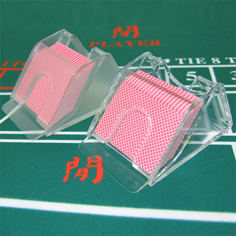 4 Deck Poker Card Dealing Shoe Acrylic Casino Playing Card Dealer Gambling Games Accessories Manual Playing Card Shuffler