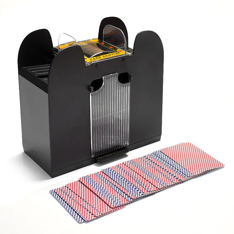 Card Shuffler 2-4-6 Deck Automatic Battery Operated Electric Card Shuffler Machine for Poker Playing Card