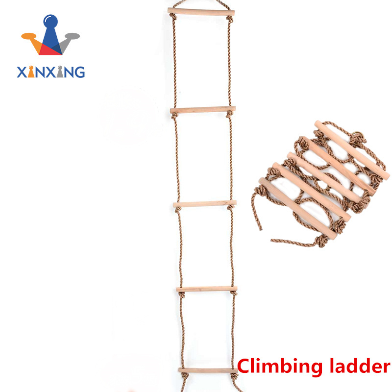 wooden Patio Swings Outdoor Furniture rope Climbing ladder for kids