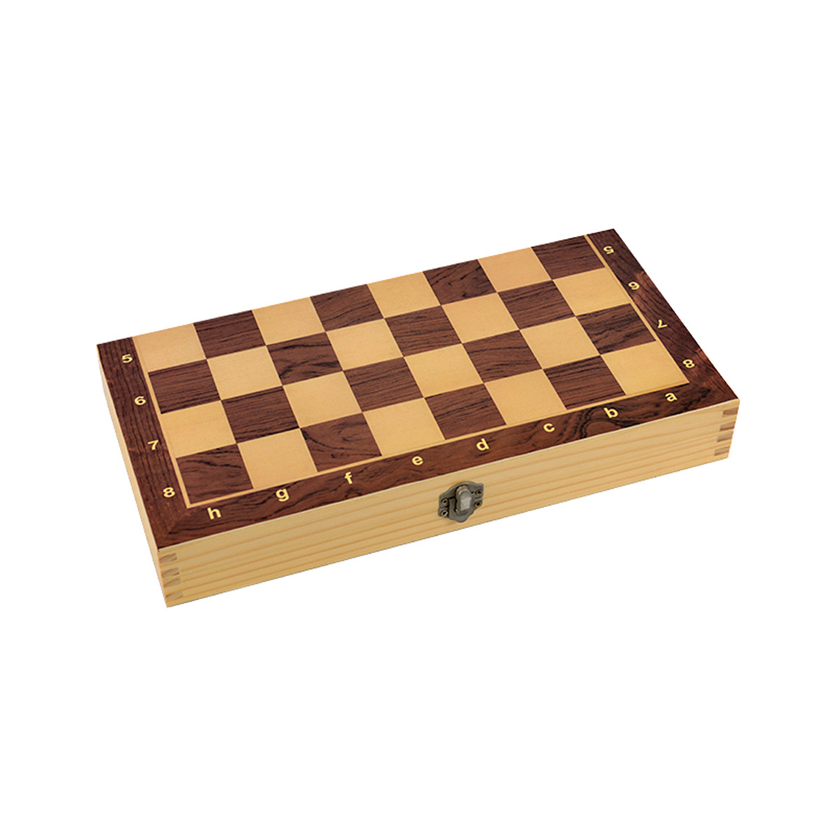 Customizable 15'' Magnetic Wooden Chess Game Set Customized Folding Board Chessmen Storage Slots Chess Set Classic Board Game