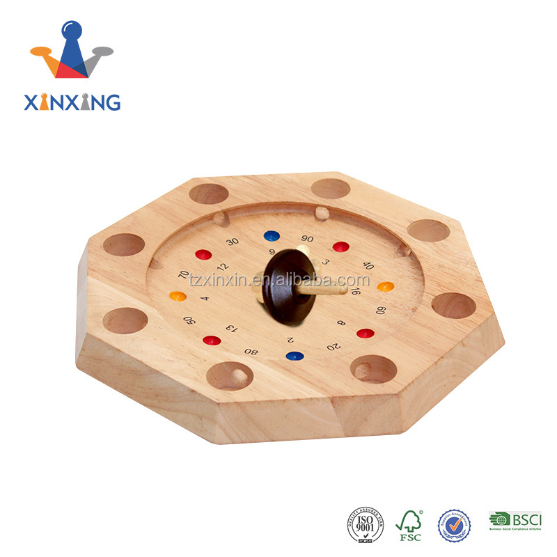 Mini wood Tyrolean roulette game set for fun playing in KTV & bar drinking board game