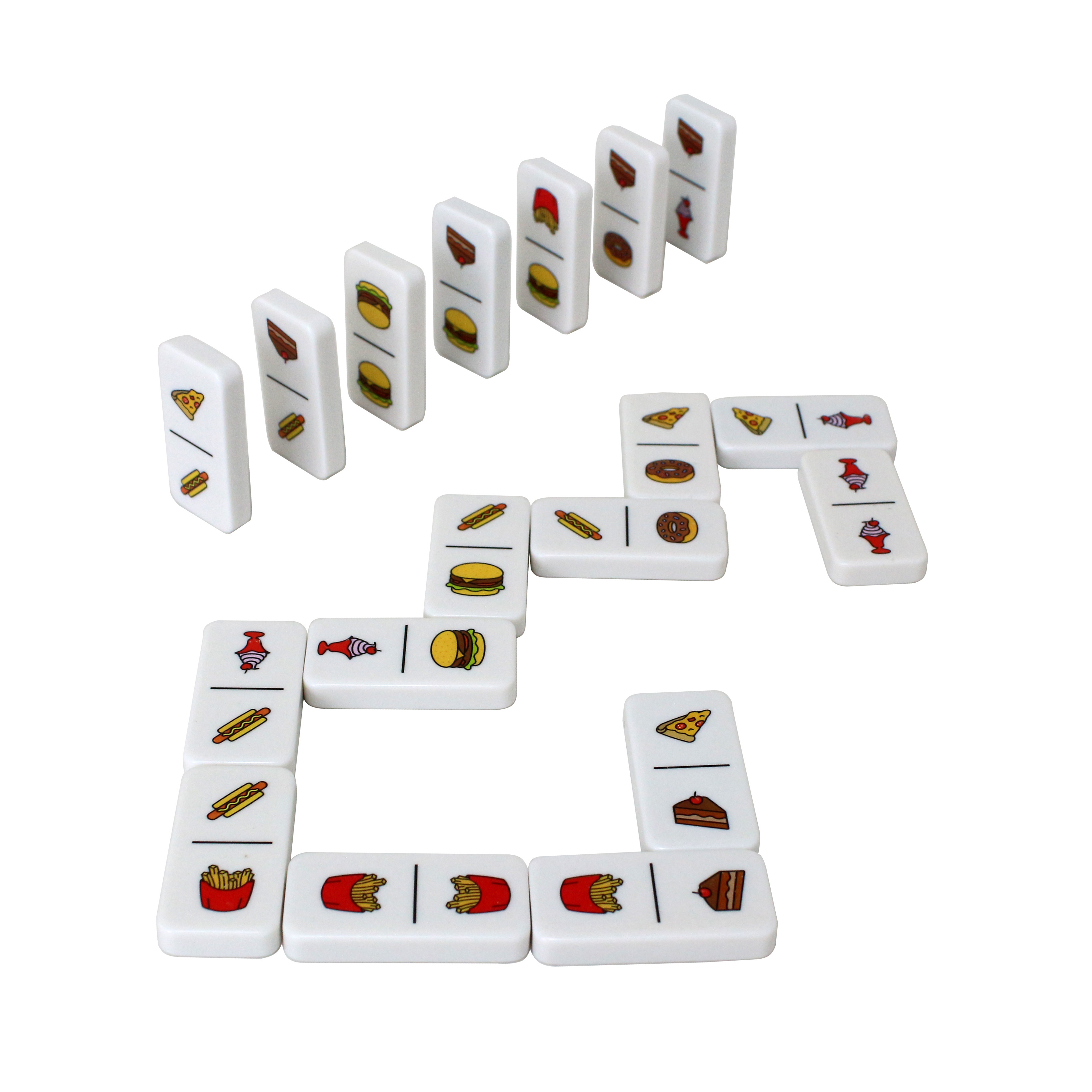 Customize domino sets with custom material sizes and patterns