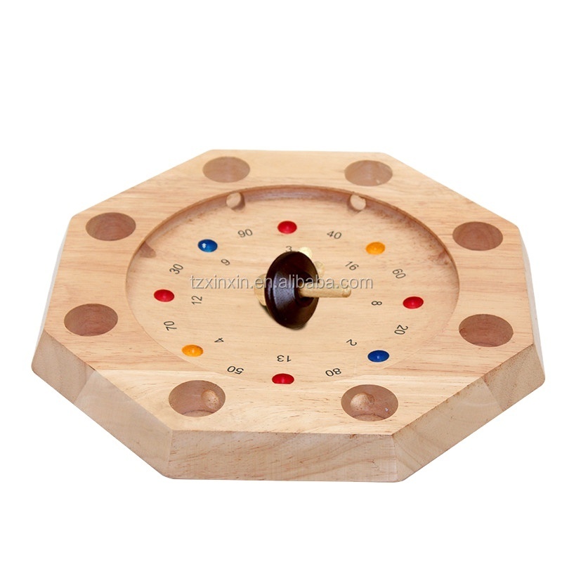 Mini wood Tyrolean roulette game set for fun playing in KTV & bar drinking board game