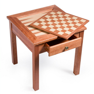 3 in 1 chess table inlaid wooden chess backgammon checker table