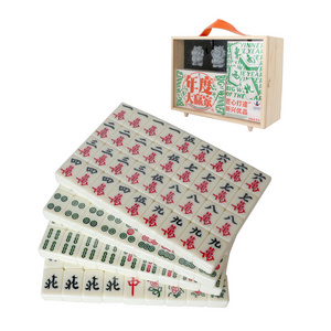 Deluxe Artistic Mahjong Set traveling mini Chinese with Carrying Bag 144pcs super quality ivory melamine tile