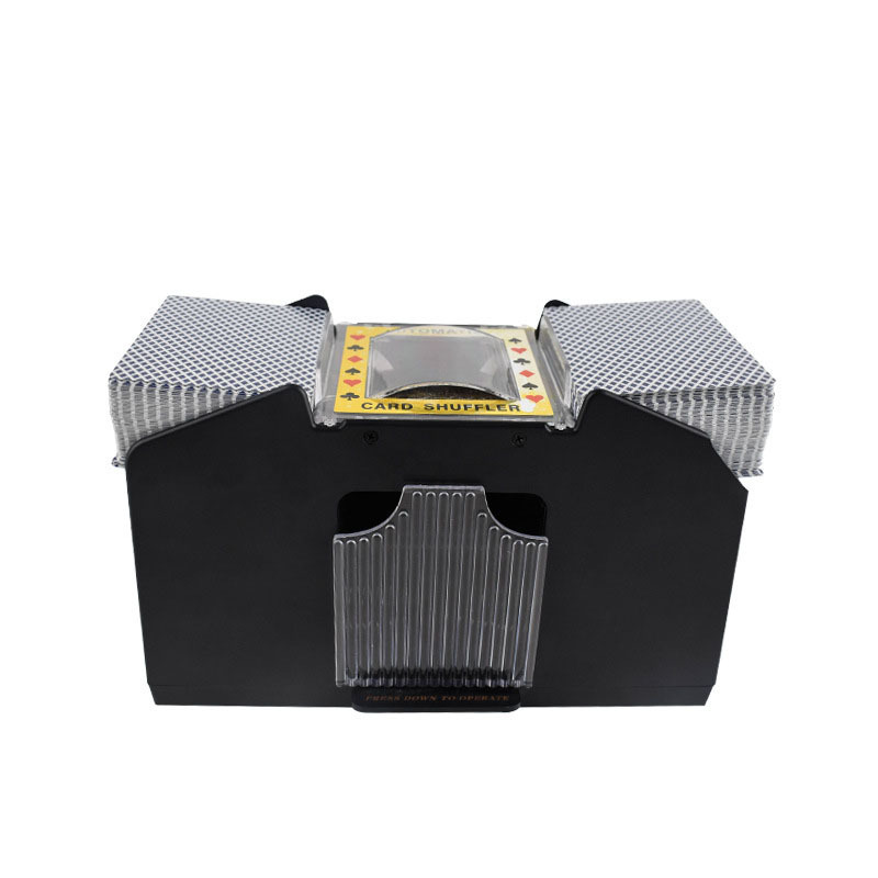 Card Shuffler 2-4-6 Deck Automatic Battery Operated Electric Card Shuffler Machine for Poker Playing Card