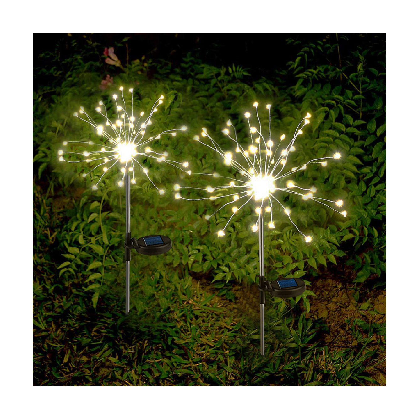 Starburst Firecracker Sparkler Firework Patio Garden Solar Lights Outdoor Waterproof Firework Fairy Lights for Yard Decorative