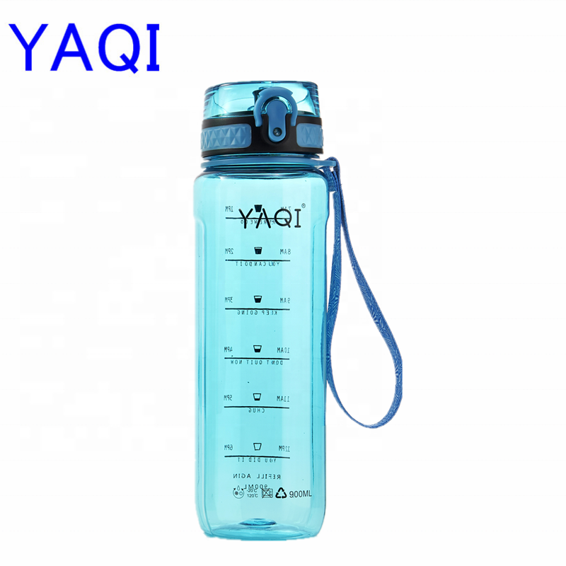 500ml Eco-friendly OEM PC plastic sport water bottle with flip lid lock 100% leak proof