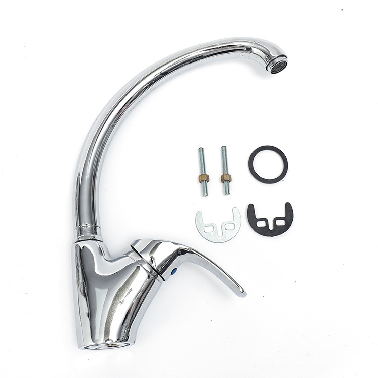 Swan Neck Kitchen Faucet Hot and Cold Single Hole Kitchen Faucet High-Quality Sink Faucet