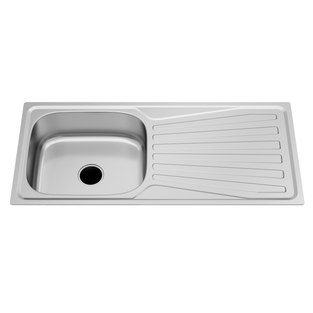 Undermount Commercial Kitchen Sinks Stainless Steel with Drainboard Graphic Design Modern Kitchen Sink Splash Guard 3 Holes