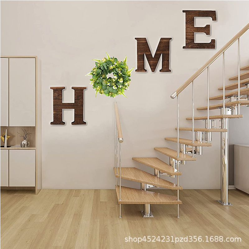 Wholesale wall art custom wooden block alphabet wooden alphabet blocks wooden block ornaments wall decoration in home decor