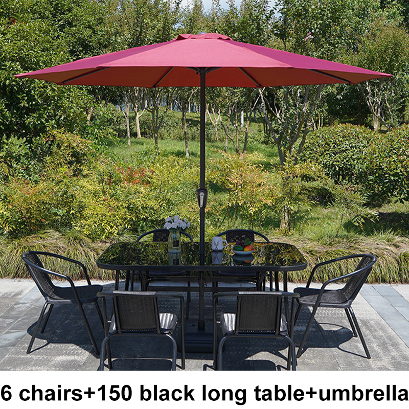 All Weather Outdoor Garden Furniture Modern Garden Rattan Metal Patio Set Chairs