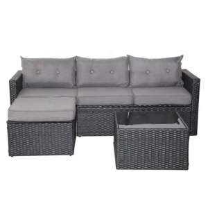 Outdoor Garden Sofas L Shape Sofa Lounge Chair Rattan Chaise Patio Set Outdoor Backyard Furniture