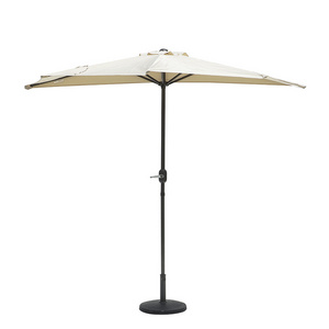 New Design Customized Waterproof Aluminum Frame Patio Outdoor Rain parasol Beach Umbrella Half Umbrella