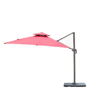 Large Top Sale Waterproof Double Canopy Outdoor Umbrella Beach Cantilever Cafe Garden Parasols Patio Umbrellas