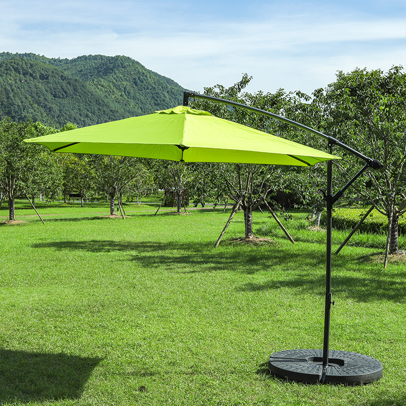 Steel side pole best sale iron wholesale beach waterproof round sun shade patio outdoor banana umbrella parasol