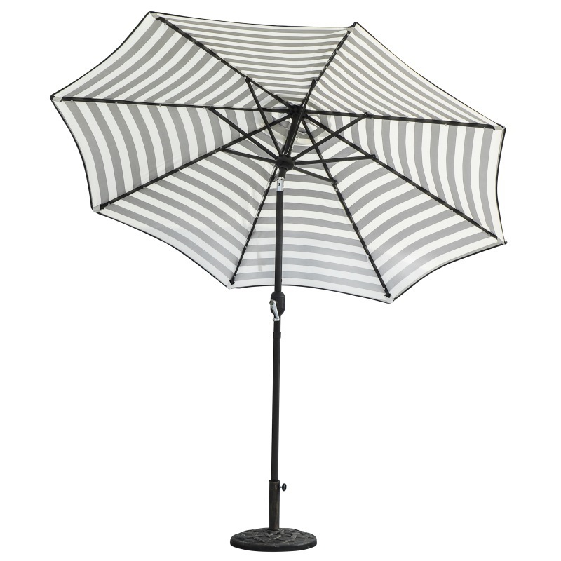 High End Furniture Aluminum Frame Polyester Fabric Commercial Sun Parasol Round Waterproof Aluminum Pole umbrella