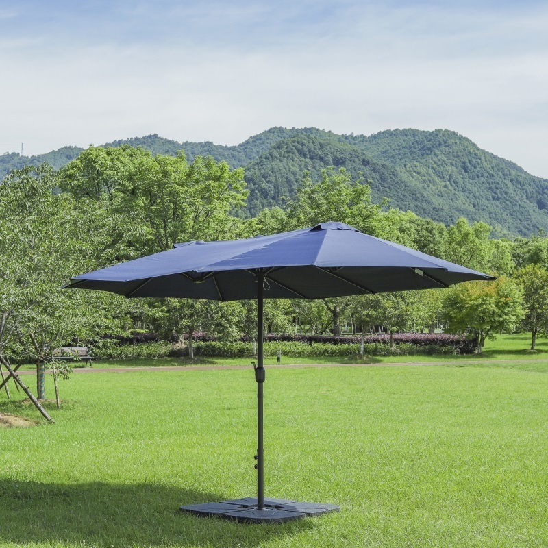 Hot sale steel parasol pool umbrella outdoor without tilt outdoor restaurant table with umbrella