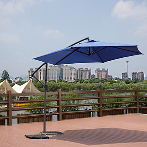 Hot Selling on Aluminum commercial Patio Banana Umbrella Large Outdoor Side Cafe Umbrella Parasol for Garden Yard