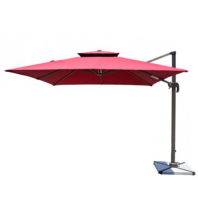 Double Layer Cantilever Garden Restaurant Patio outdoor parasol umbrella Roma umbrella 3*3m sun parasol