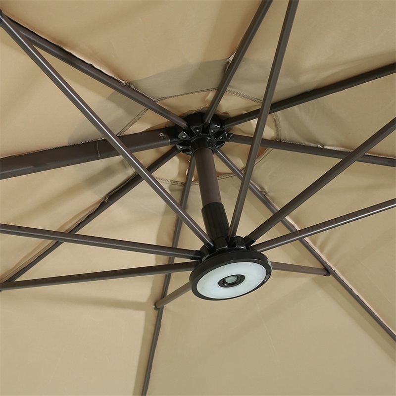 Waterproof Sunscreen Large Parasols outdoor LED light Roma umbrella 3*3m Modern Roman 4M Round Cantilever Umbrellas