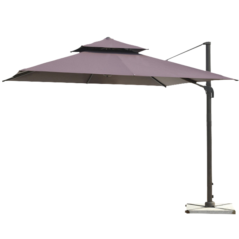 9ft Deep purple commercial umbrella garden roma umbrella offset patio umbrellas with cross base