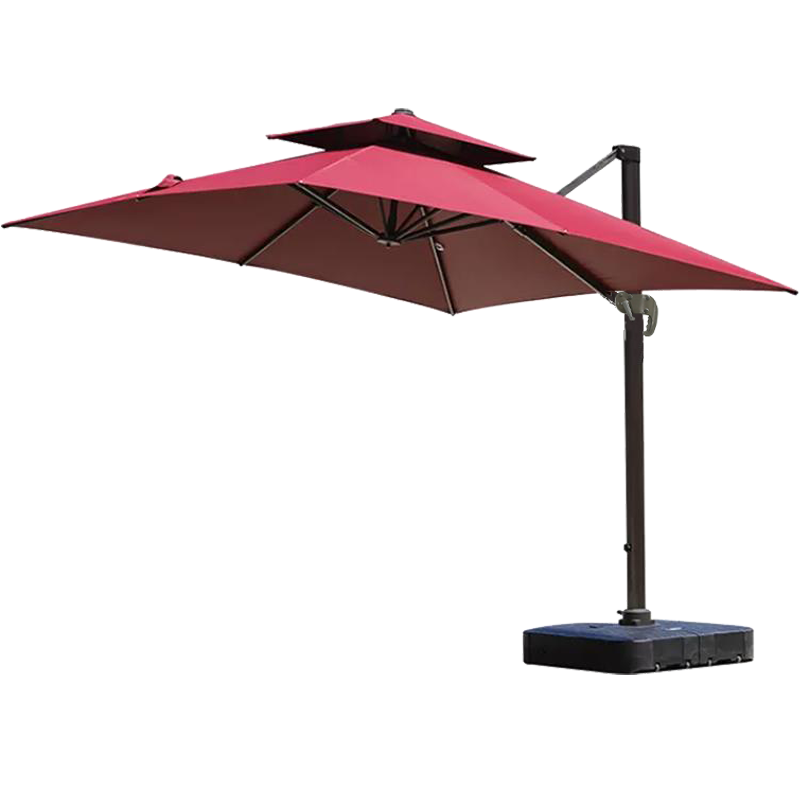 Outdoor Roma Umbrella 3*3M Sun Parasol Hanging Waterproof Cantilever Garden Restaurant Patio