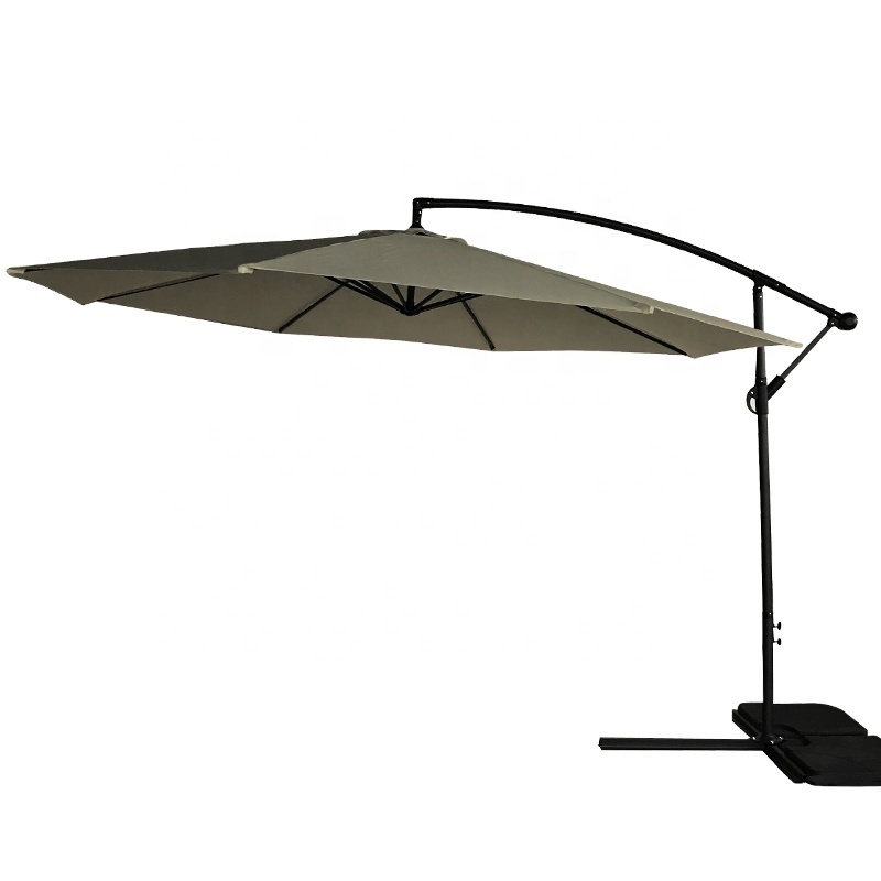 10FT New Hot Sale Outdoor Market Commercial Patio Umbrella Durable Cafe  Banana Hanging Umbrellas sonnenschirm