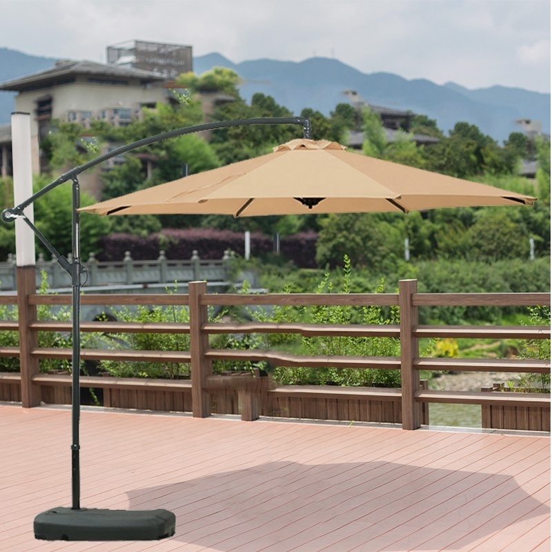 hot selling 10ft sun banana umbrella Cantilever Parasol Garden Umbrella Hanging patio Umbrella & bases