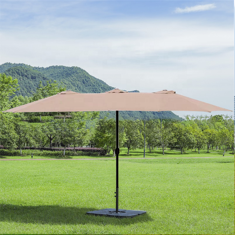 wholesale iron market large beach patio sun canvas parasol Hot sell luxury hotel cafe outdoor umbrella sonnenschirm