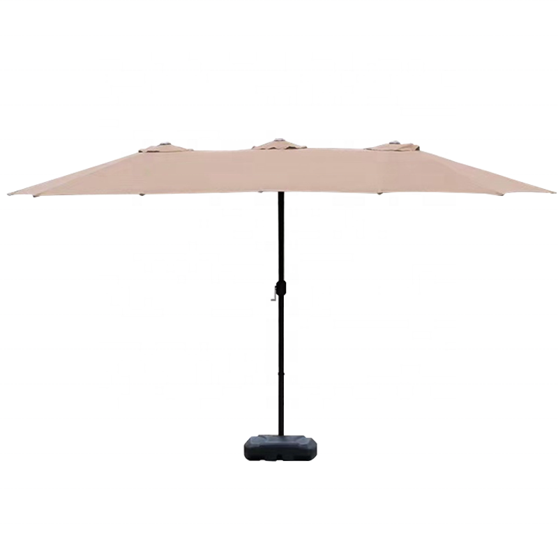 wholesale iron market large beach patio sun canvas parasol Hot sell luxury hotel cafe outdoor umbrella sonnenschirm