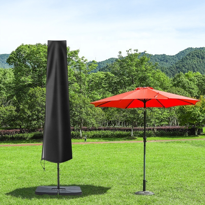 Patio Umbrella Cover Heavy Duty Waterproof Parasol Umbrella Covers With Zipper Telescopic Rod PVC Oxford cloth