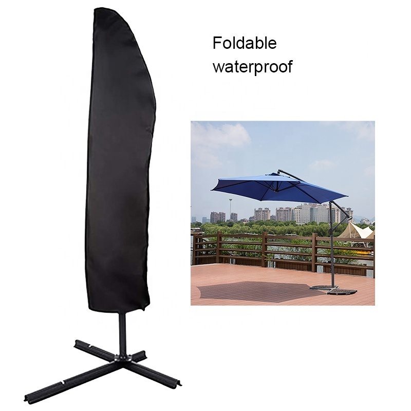 Patio Umbrella Cover Heavy Duty Waterproof Parasol Umbrella Covers With Zipper Telescopic Rod PVC Oxford cloth